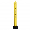 900Y-76 Fold Down Parking Post, Integral Lock, Top Mounted Eyelet & No Parking Logo (001-1672 K/D, 001-1662 K/A).