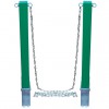 H/D Removable Green Security Bollard with Steel Chain (001-2690)