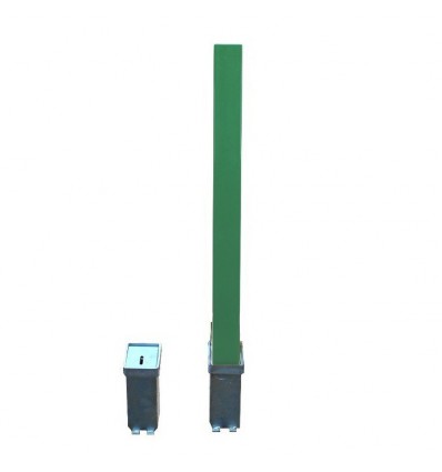 H/D Green 100P Removable Parking Post & 2 x Ground Anchors