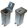 A pair of Ground Spigots for the Green 100P Removable Security Post