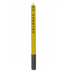76 mm Removable Yellow Security Post, Chain Eyelet & No Parking Logo (001-2172 K/D, 001-2162 K/A)