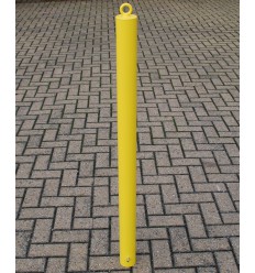 76 mm Diameter Fixed Cement In Yellow Bollard with Top Mounted Eyelet