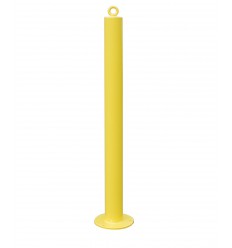 76 mm Diameter Fixed Bolt Down Yellow Bollard with Top Mounted Eyelet (001-2720)
