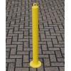 76 mm Diameter Fixed Bolt Down Yellow Bollard with Top Mounted Eyelet