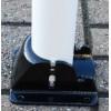 Red & White 76 mm Diameter Fold Down Parking Post (base)
