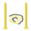 Static Parking Posts & 5 metre Plastic Link Chain Kit