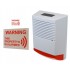 Large Solar Powered Dummy Alarm Siren with External Alarm Warning Sign & Window Sticker