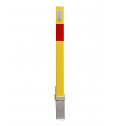 H/D Yellow 100P-SS Removable Security Post with Reflective Band & Pad (001-0285 K/D, 001-0275 K/A)