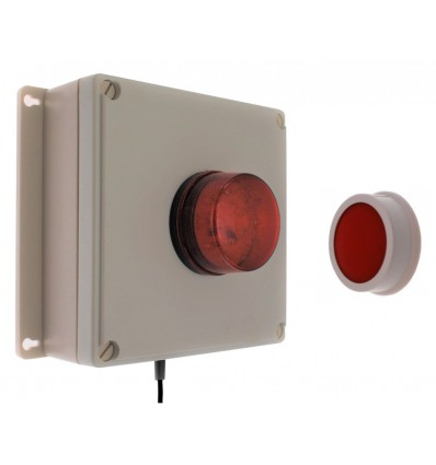 100 metre Wireless Panic Alarm with Buzzer & Flashing Strobes