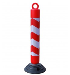 Plastic Bendy Bolt Down Bollard with Reflective Chevron Sticker (001-3430)