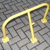 Yellow Fold Down Hoop Barrier & Integral Lock