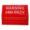 Red CCTV Warning Window Sticker