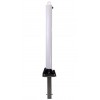 White Fold Down Parking Post with Ground Spigot, Integral Lock & Chain Eyelet (001-3640 K/D, 001-3630 K/A).