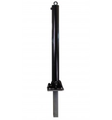 Black 76 mm Diameter Fold Down Parking Post with Ground Spigot