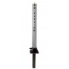 White Fold Down Parking Post with Ground Spigot & No Parking Logo.