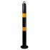 Black & Yellow 76 mm Diameter Bolt Down Steel Bollard (001-2930)