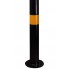 Base on the Black & Yellow 76 mm Diameter Bolt Down Steel Bollard (001-2930)