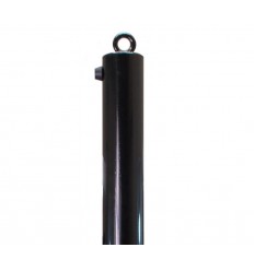 Black 76 mm Diameter Fold Down Parking Post with Ground Spigot & No Parking Logo