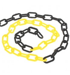 Yellow & Black Plastic Chain Link (1 metre lengths)