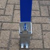 H/D Blue 100P Security Parking Posts & 2 x Ground Bases.