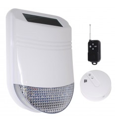 Wireless HY Solar Siren Smoke & Heat Alarm