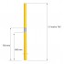 Spigot Based Tall Static Yellow Parking Post (001-3480)