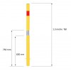 Spigot Based Tall Static Yellow Parking Post (001-3480)