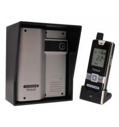 Wireless Gate & Door Intercom (UltraCom2 No Keypad) Silver & Black Hood 