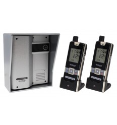Wireless Gate & Door Intercom with 2 x Handsets (UltraCom2 No Keypad) Silver  