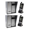 Wireless Gate & Door Intercom with 2 x Handsets & 2 x Caller Stations (UltraCom2 ) Silver & Silver Hood s
