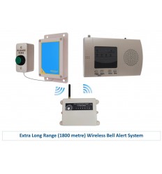 Extra Long Range (900 metre) Wireless 'S' Bell Alert System 