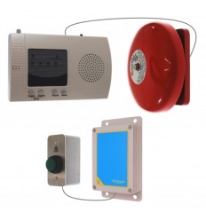 Warehouse Special Long Range (900 metre) Wireless 'S' Bell System & Universal Push Button