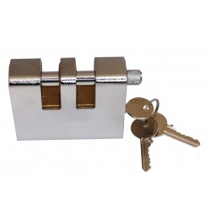 Double Slotted Armoured Steel Shackle Lock (012-1070 K/D, 012-1060 K/A).