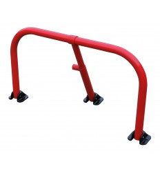 Red Folding Hoop Barrier & Integral Lock