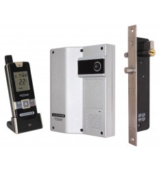 Wireless Door Intercom (UltraCom2) Silver Caller Stn with Electronic Door Lock
