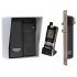 Wireless Door Intercom (UltraCom2) Black with Silver Hood & Electronic Door Lock