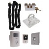 Chain, Lock, Ground Spigot with Battery Powered PIR Alarm (Shed & Garage Security)