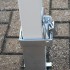 White & Red 100P Removable Parking & Security Post (side view of lock and base)