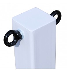 H/D White 100P Removable Security Post with 2 x Black Chain Eyelets (001-4010 K/D & 001-4000 K/A)