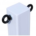 White 100P Removable Security Post & 2 x Chain Eyelets