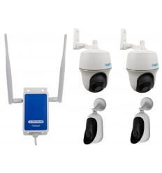4G Wireless UltraCAM CCTV Camera Kit for Remote Buildings with 4 x Cameras