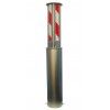Fully Telescopic Anti-Ram Security Post – Red & White Reflective Driveway Bollard (TP-120R)