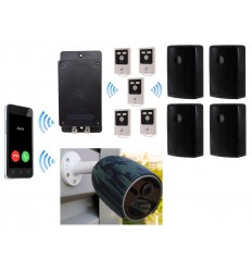 Battery GSM UltraDIAL Alarm with 4 x Outdoor BT PIR's & 1 x Battery 4G Camera Kit
