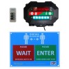 Wireless Entry Traffic Light Kit B with Wall Sign