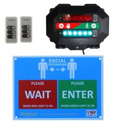 Wireless Entry Traffic Light Kit C with Wall Sign