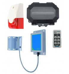 Wireless Magnetic Gate Alarm with Weatherproof Siren & Strobe