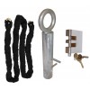 Case Hardened 1.5m Steel Security Chain Kit with Shackle Lock & Spigot Based Ground Anchor