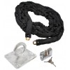 Case Hardened 5m Steel Security Chain Kit with Shackle Lock & Flush Mounted Ground Anchor