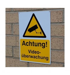 German A4 External CCTV Warning Sign