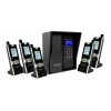 UltraCOM3 - Five Apartment Wireless Intercom - Battery or DC - Black Caller Station & Black Hood